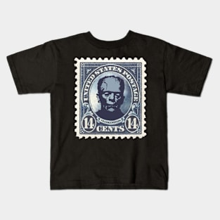 Creepy Frankenstein in Stamp design Kids T-Shirt